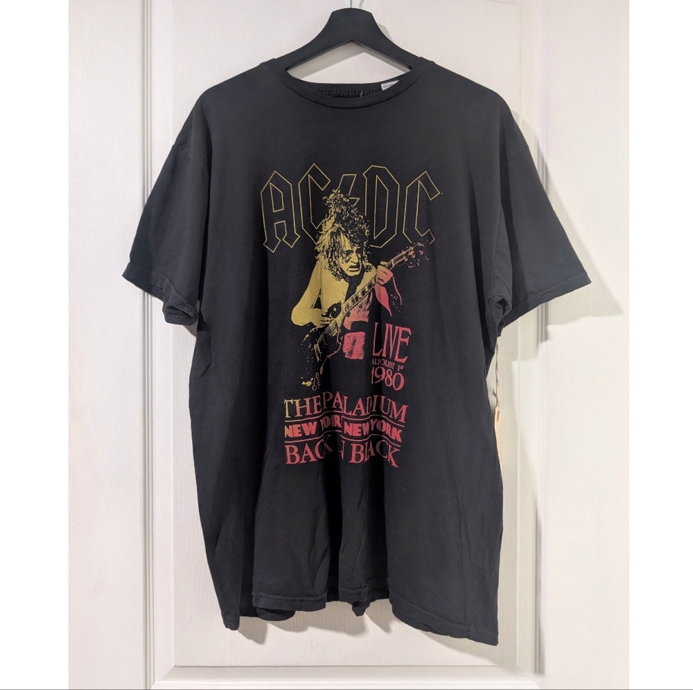 NWT Retro Brand AC/DC T-Shirt Back in Black Palladium 1980 | Made in USA